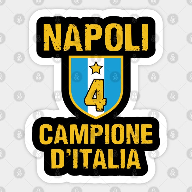 Napoli Campione D'Italia 2025 Celebrativa Quarti Campioni 4 scudetto Celebration Sticker by Tshirtiz